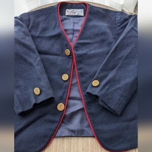 VINTAGE Saks Fifth Avenue Navy and Red Boys Blazer